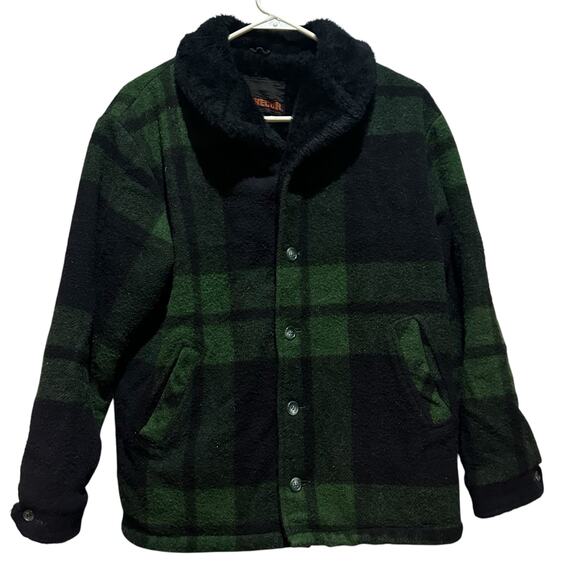 Vintage McGregor 50s 60s Wool Plaid Tweed Lined Car Coat Size Medium RARE! - Picture 1 of 8